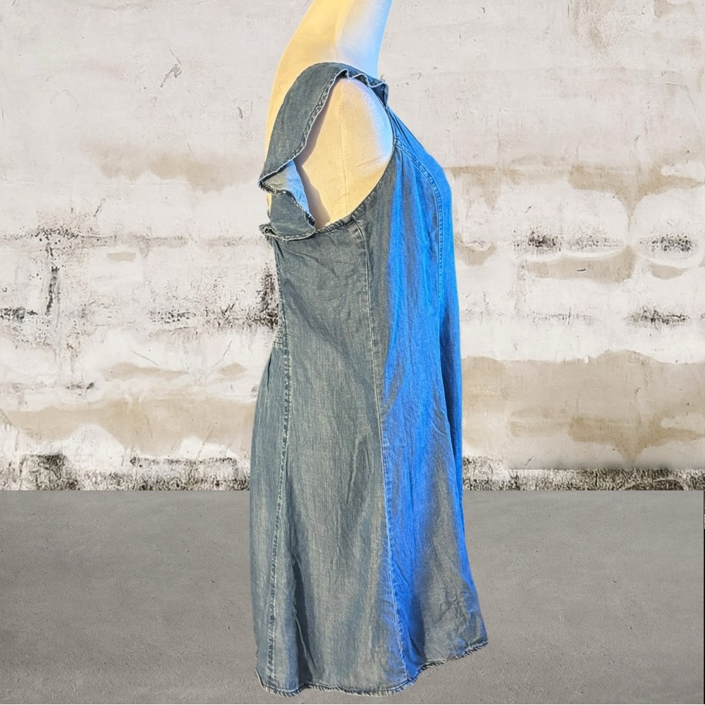 Love, Fire Light Blue Denim Dress Size Large - Picture 4 of 7